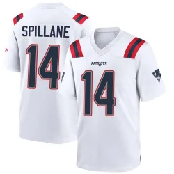 Men's Robert Spillane New England Patriots No.14 Game Jersey - White