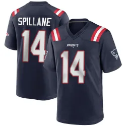 Men's Robert Spillane New England Patriots No.14 Game Team Color Jersey - Navy Blue