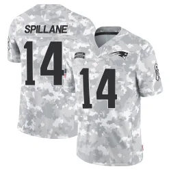 Men's Robert Spillane New England Patriots No.14 Limited 2024 Salute to Service Jersey - Arctic Camo