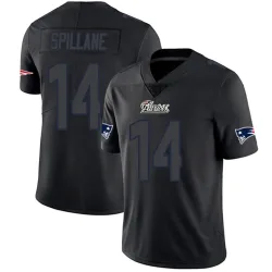 Men's Robert Spillane New England Patriots No.14 Limited Jersey - Black Impact