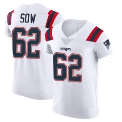 Men's Sidy Sow New England Patriots No.62 Elite Vapor Untouchable Jersey - White