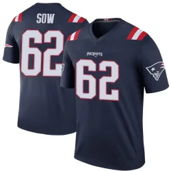 Men's Sidy Sow New England Patriots No.62 Legend Color Rush Jersey - Navy