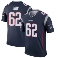 Men's Sidy Sow New England Patriots No.62 Legend Jersey - Navy