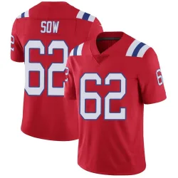 Men's Sidy Sow New England Patriots No.62 Limited Vapor Untouchable Alternate Jersey - Red