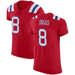 Men's Stefon Diggs New England Patriots No.8 Elite Vapor Untouchable Alternate Jersey - Red