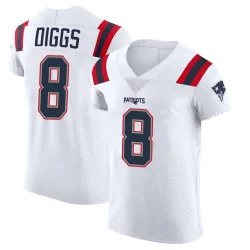 Men's Stefon Diggs New England Patriots No.8 Elite Vapor Untouchable Jersey - White