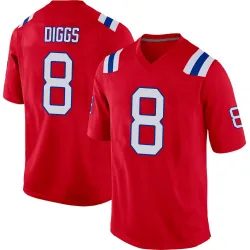 Men's Stefon Diggs New England Patriots No.8 Game Alternate Jersey - Red