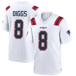 Men's Stefon Diggs New England Patriots No.8 Game Jersey - White