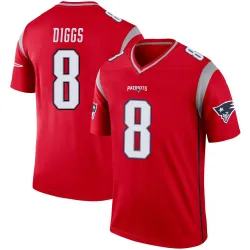 Men's Stefon Diggs New England Patriots No.8 Legend Inverted Jersey - Red