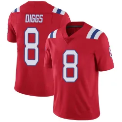 Men's Stefon Diggs New England Patriots No.8 Limited Vapor Untouchable Alternate Jersey - Red