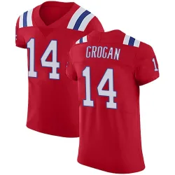 Men's Steve Grogan New England Patriots No.14 Elite Vapor Untouchable Alternate Jersey - Red