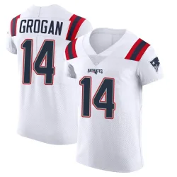 Men's Steve Grogan New England Patriots No.14 Elite Vapor Untouchable Jersey - White