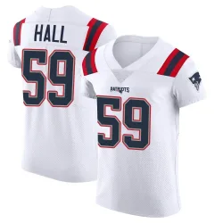 Men's Terez Hall New England Patriots No.59 Elite Vapor Untouchable Jersey - White