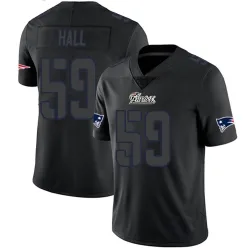 Men's Terez Hall New England Patriots No.59 Limited Jersey - Black Impact