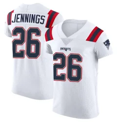 Men's Terrell Jennings New England Patriots No.26 Elite Vapor Untouchable Jersey - White