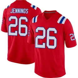 Men's Terrell Jennings New England Patriots No.26 Game Alternate Jersey - Red
