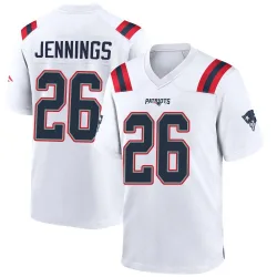 Men's Terrell Jennings New England Patriots No.26 Game Jersey - White