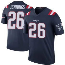Men's Terrell Jennings New England Patriots No.26 Legend Color Rush Jersey - Navy