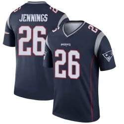 Men's Terrell Jennings New England Patriots No.26 Legend Jersey - Navy