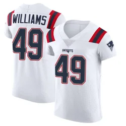 Men's Trayveon Williams New England Patriots No.49 Elite Vapor Untouchable Jersey - White