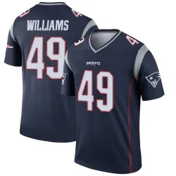 Men's Trayveon Williams New England Patriots No.49 Legend Jersey - Navy