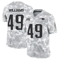 Men's Trayveon Williams New England Patriots No.49 Limited 2024 Salute to Service Jersey - Arctic Camo