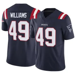 Men's Trayveon Williams New England Patriots No.49 Limited Vapor F.U.S.E. Jersey - Navy