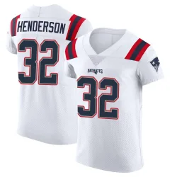 Men's TreVeyon Henderson New England Patriots No.32 Elite Vapor Untouchable Jersey - White