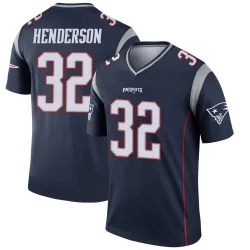 Men's TreVeyon Henderson New England Patriots No.32 Legend Jersey - Navy