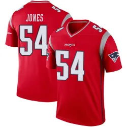 Men's Truman Jones New England Patriots No.54 Legend Inverted Jersey - Red