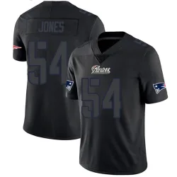 Men's Truman Jones New England Patriots No.54 Limited Jersey - Black Impact
