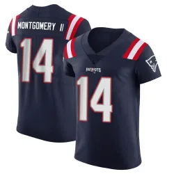 Men's Ty Montgomery II New England Patriots No.14 Elite Team Color Vapor Untouchable Jersey - Navy