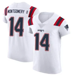 Men's Ty Montgomery II New England Patriots No.14 Elite Vapor Untouchable Jersey - White