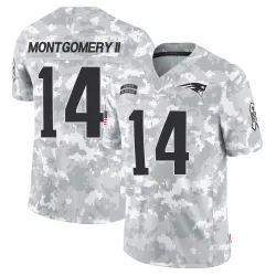 Men's Ty Montgomery II New England Patriots No.14 Limited 2024 Salute to Service Jersey - Arctic Camo