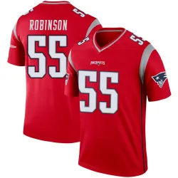 Men's Tyrese Robinson New England Patriots No.55 Legend Inverted Jersey - Red