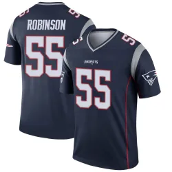 Men's Tyrese Robinson New England Patriots No.55 Legend Jersey - Navy