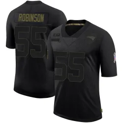 Men's Tyrese Robinson New England Patriots No.55 Limited 2020 Salute To Service Jersey - Black