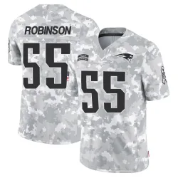 Men's Tyrese Robinson New England Patriots No.55 Limited 2024 Salute to Service Jersey - Arctic Camo