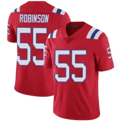 Men's Tyrese Robinson New England Patriots No.55 Limited Vapor Untouchable Alternate Jersey - Red