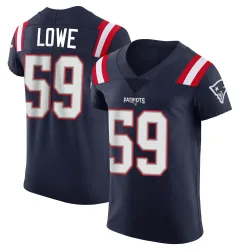 Men's Vederian Lowe New England Patriots No.59 Elite Team Color Vapor Untouchable Jersey - Navy