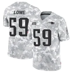 Men's Vederian Lowe New England Patriots No.59 Limited 2024 Salute to Service Jersey - Arctic Camo