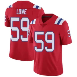 Men's Vederian Lowe New England Patriots No.59 Limited Vapor Untouchable Alternate Jersey - Red