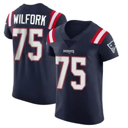 Men's Vince Wilfork New England Patriots No.75 Elite Team Color Vapor Untouchable Jersey - Navy
