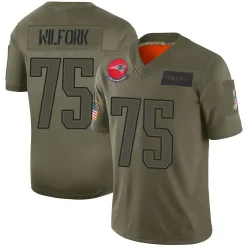 Men's Vince Wilfork New England Patriots No.75 Limited 2019 Salute to Service Jersey - Camo