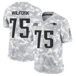 Men's Vince Wilfork New England Patriots No.75 Limited 2024 Salute to Service Jersey - Arctic Camo