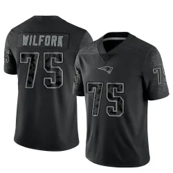 Men's Vince Wilfork New England Patriots No.75 Limited Reflective Jersey - Black