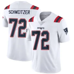 Men's Wes Schweitzer New England Patriots No.72 Limited Vapor Untouchable Jersey - White
