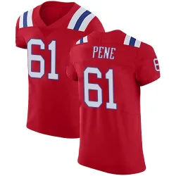 Men's Wilfried Pene New England Patriots No.61 Elite Vapor Untouchable Alternate Jersey - Red