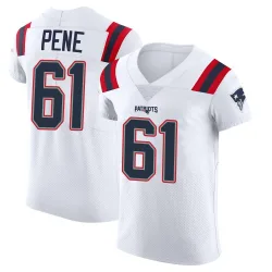 Men's Wilfried Pene New England Patriots No.61 Elite Vapor Untouchable Jersey - White
