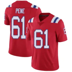 Men's Wilfried Pene New England Patriots No.61 Limited Vapor Untouchable Alternate Jersey - Red